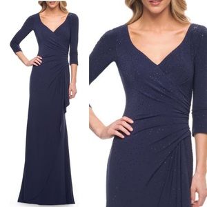 NEW La Femme
Jersey
Trumpet
Gown
Dress Sparkly bling size 14 navy blue